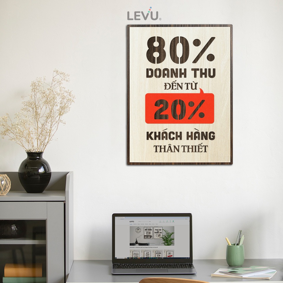 Tranh Châm Ngôn kinh doanh LEVU114: 80% doanh thu đến từ 20% khách hàng thân thiết