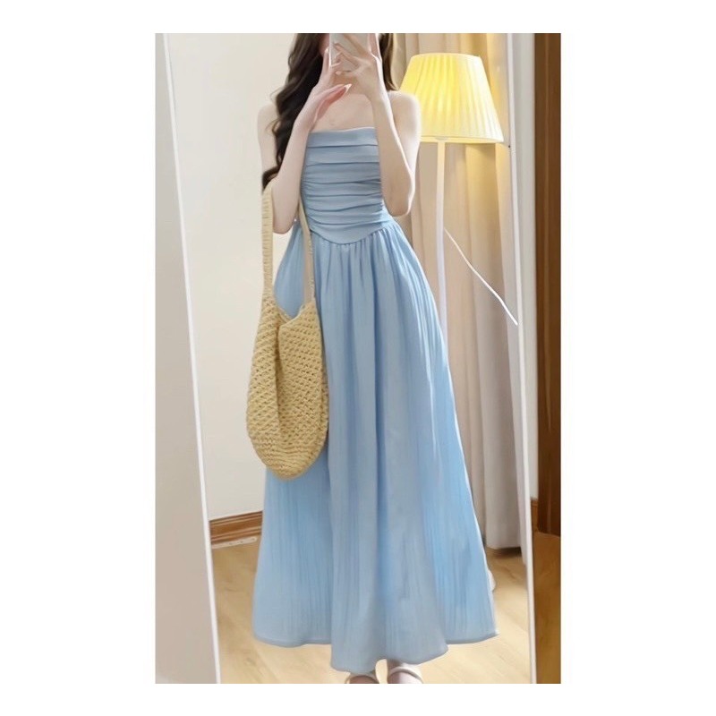 Váy dáng dài phong cách Hàn Quốc xixeoshop v950 Nữ Dress Women Kaki