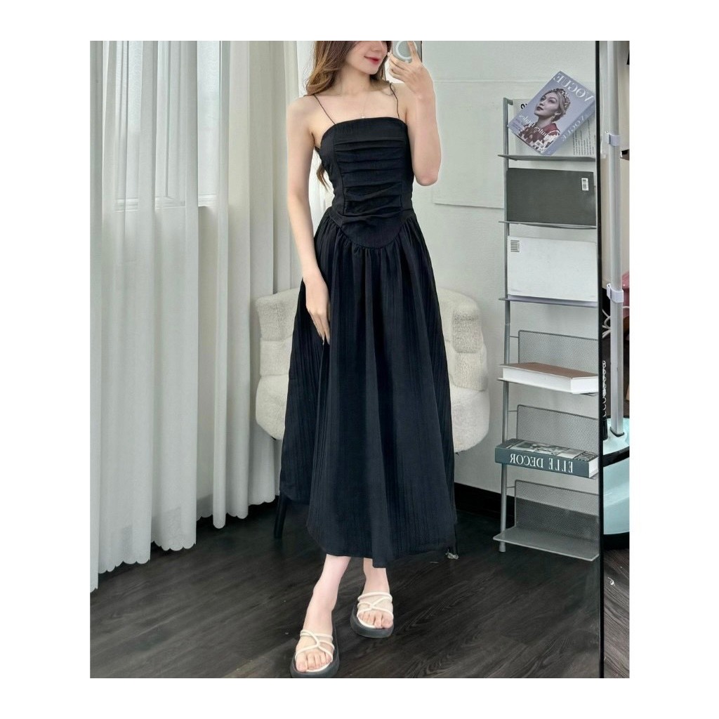 Váy dáng dài phong cách Hàn Quốc xixeoshop v950 Nữ Dress Women Kaki