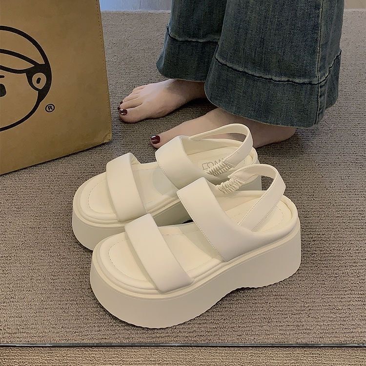(Sẵn đen 37) Dép Quai Hậu Sandal đế độn 5 phân cá tính Ulzzang 2024