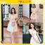 Váy dự tiệc cổ vuông thiết kế tafta vân đá, đầm thiết kế sang trọng phong cách Hàn Quốc siêu xinh