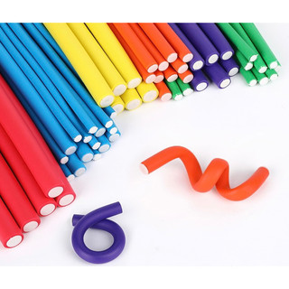 ❌RẺ NHẤT❌Set 10 thanh xốp dẻo uốn tóc sóng nước tại nhà (màu ngẫu nhiên)