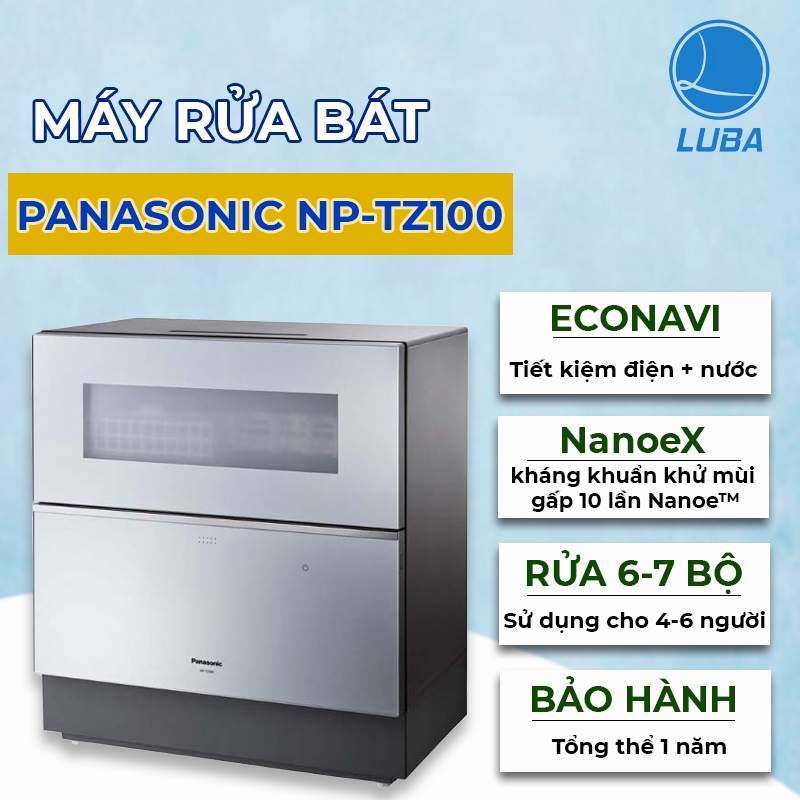 Máy rửa bát Panasonic NP-TZ100 dòng cao cấp Nanoe-X | Shopee Việt Nam