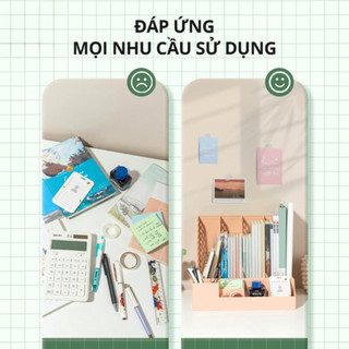 Kệ Sách 4 Ngăn Để Bàn Học Đựng Đồ Trang Trí Decor Bàn Học, Kệ Đựng Tài Liệu Văn Phòng Đựng Bút