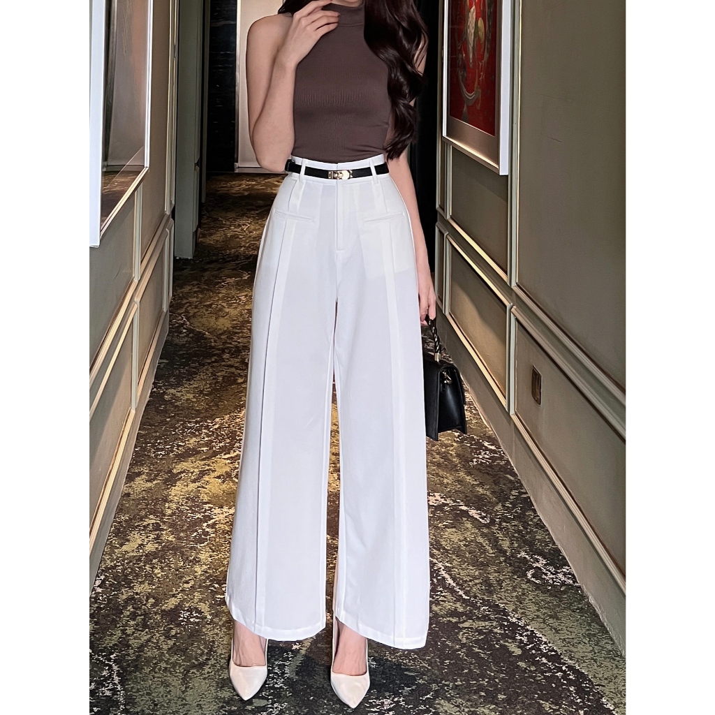 Ảnh BBSTORE'S Quần Suông Công Sở Xếp Ly Viền Dọc Tôn Dáng - Q1842 2