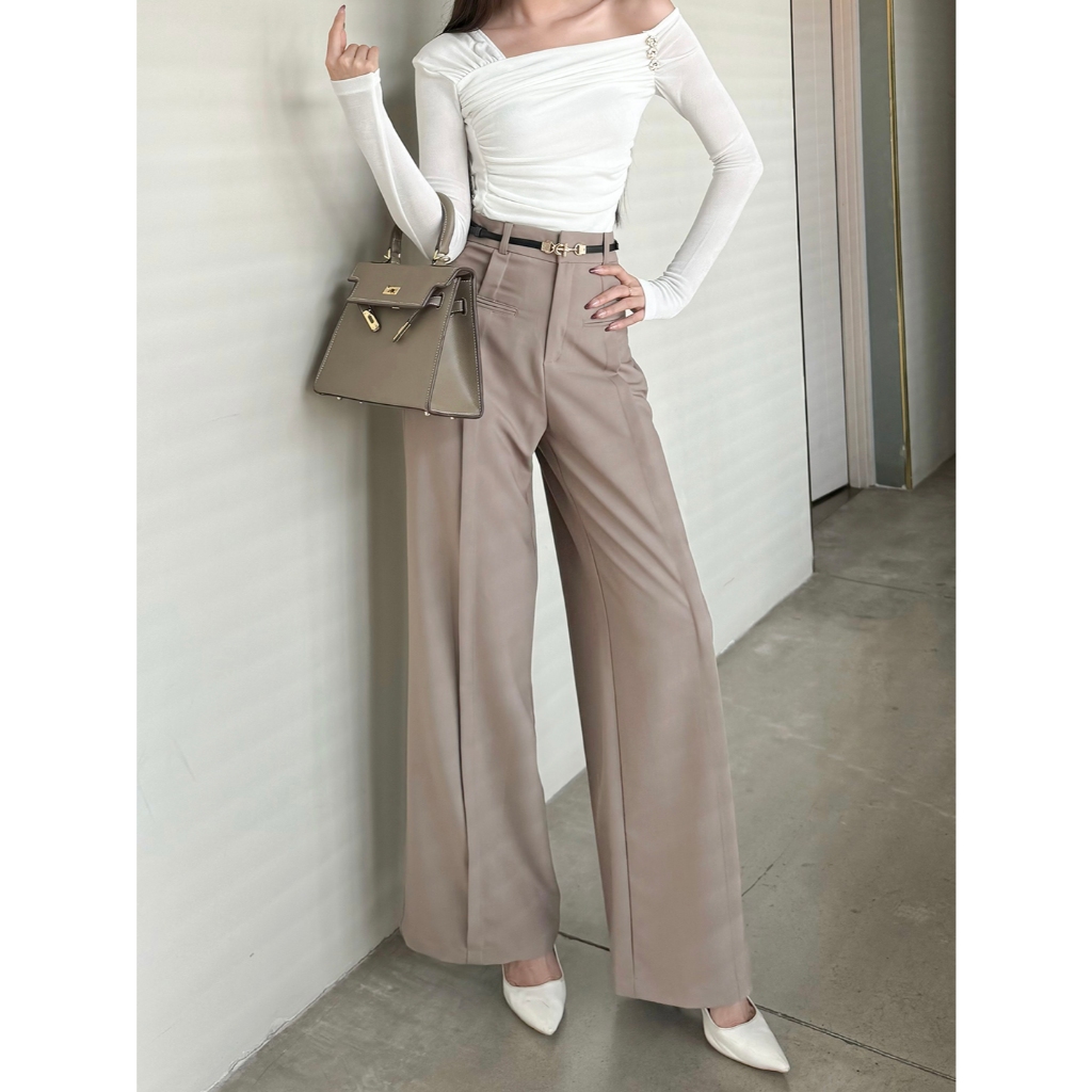Ảnh BBSTORE'S Quần Suông Công Sở Xếp Ly Viền Dọc Tôn Dáng - Q1842 4