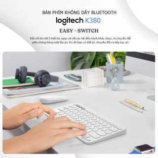 Bàn phím bluetooth LOGITECH K380 Pebble Keys 2 bàn phím không dây kết nối bluetooth 3 thiết bị