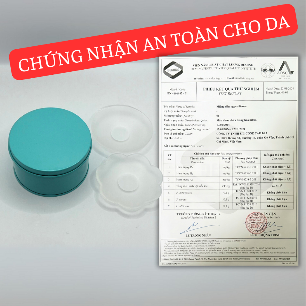 Miếng dán ngực silicon trong suốt tệp với màu da dán ti chống lộ Hộp 5 ...