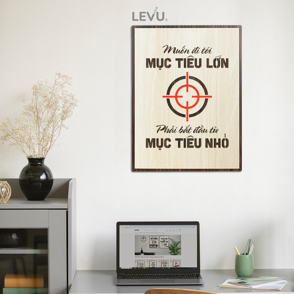 [Mục tiêu lớn bắt đầu từ mục tiêu nhỏ] Tranh treo tường Gỗ trang trí LEVU011