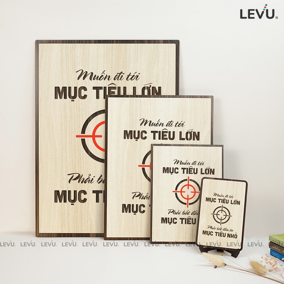 [Mục tiêu lớn bắt đầu từ mục tiêu nhỏ] Tranh treo tường Gỗ trang trí LEVU011