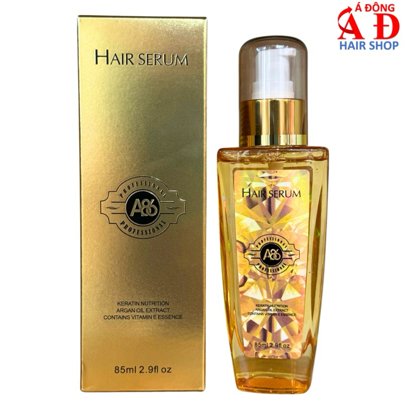 Tinh Dầu Dưỡng Bóng Tóc A86 Professional Argan Oil Hair Serum cho tóc uốn nhuộm hư tổn khô xơ 85ml