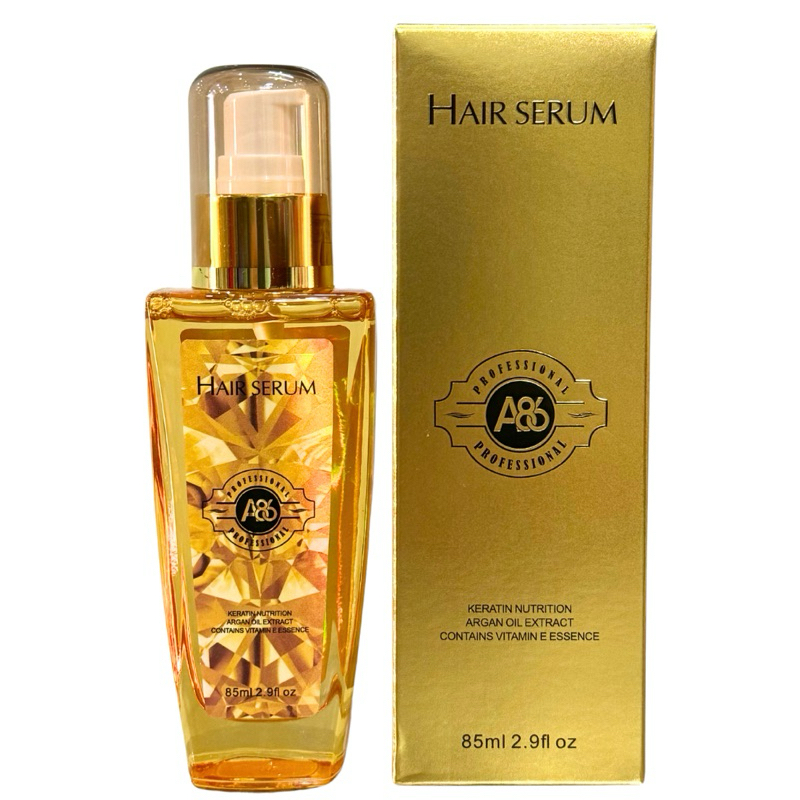 Tinh Dầu Dưỡng Bóng Tóc A86 Professional Argan Oil Hair Serum cho tóc uốn nhuộm hư tổn khô xơ 85ml