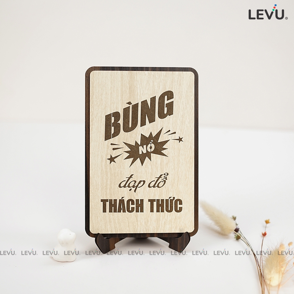 Tranh văn phòng Slogan tạo động lực giúp học tập làm việc hiệu quả LEVU019