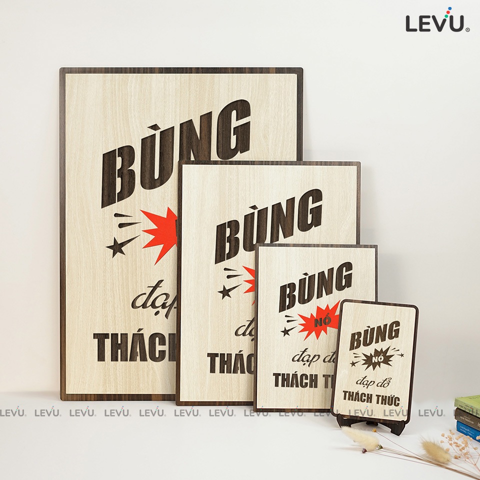 Tranh văn phòng Slogan tạo động lực giúp học tập làm việc hiệu quả LEVU019