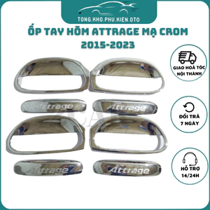 Ốp tay nắm, hõm cửa xe Mitsubishi Attrage đời 2015 - ĐẾN NAY( 8 chi tiết) - Ốp trang trí,bảo vệ