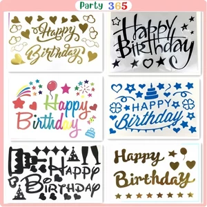 Sticker Happy Birthday Dán Bóng Bay,bóng Số Sinh Nhật