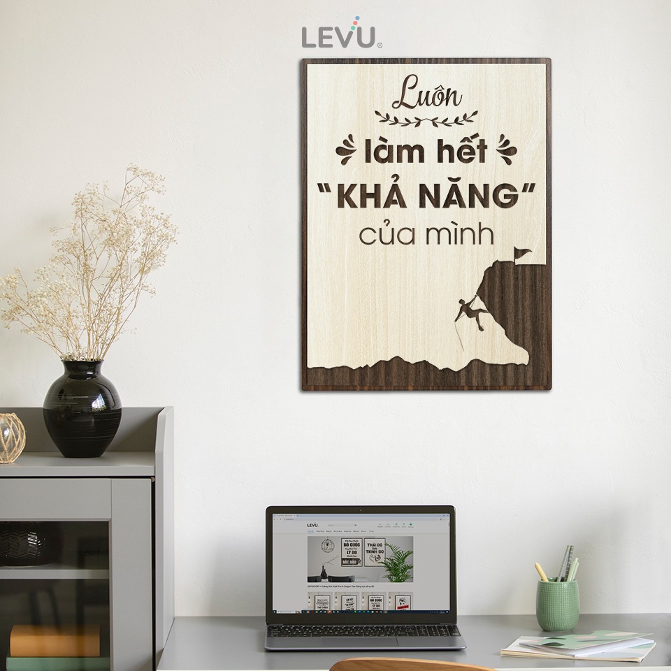 Tranh Động Lực Decor Gỗ cao cấp LEVU063 treo tường