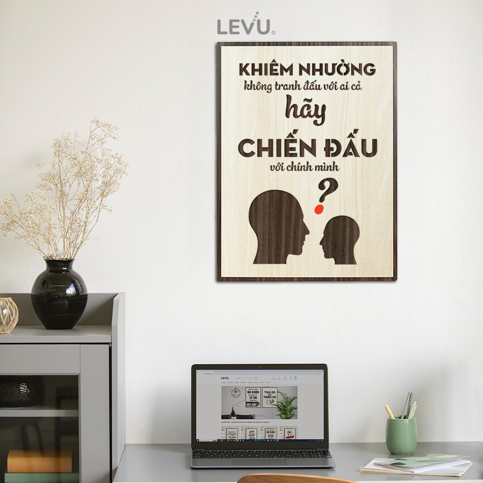Tranh treo tường câu nói hay ý nghĩa trong công việc và học tập LEVU018