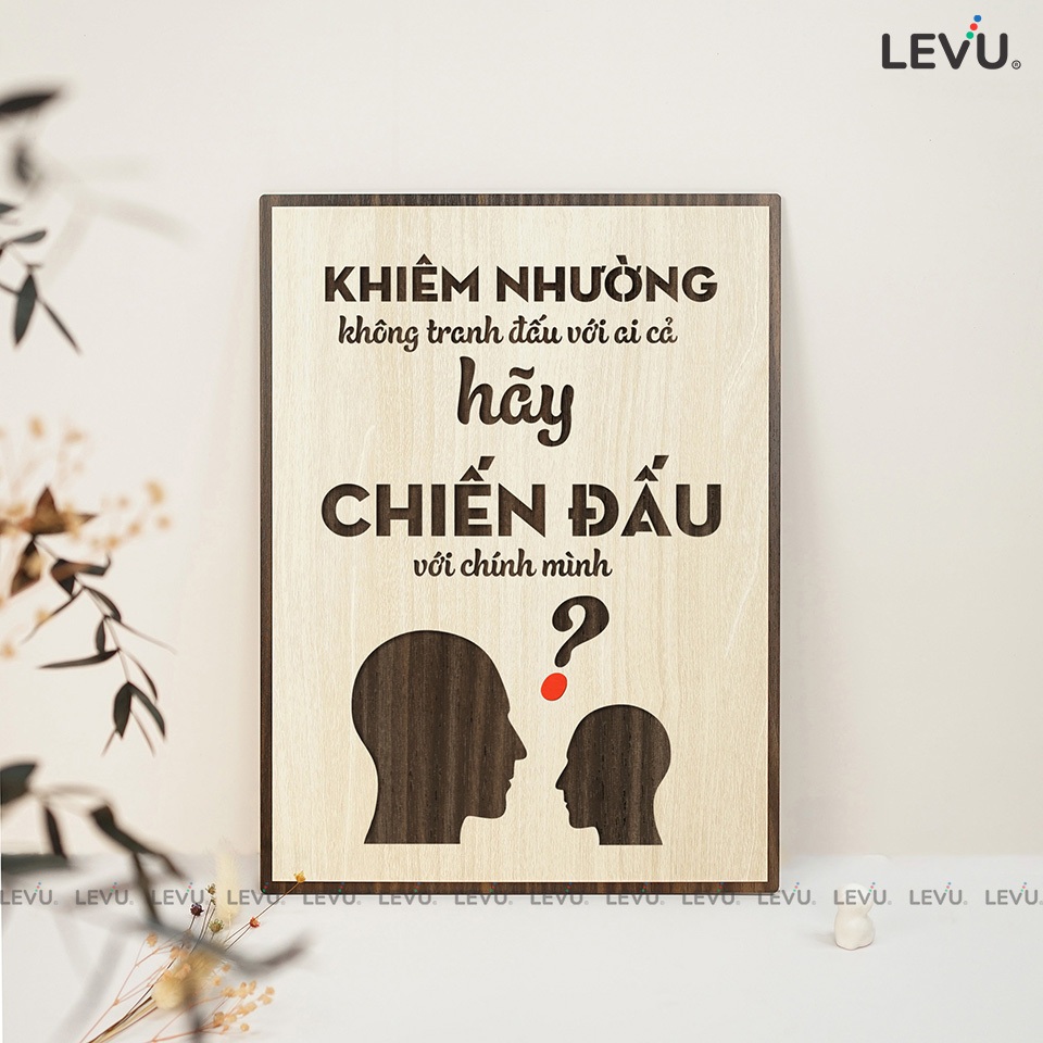 Tranh treo tường câu nói hay ý nghĩa trong công việc và học tập LEVU018