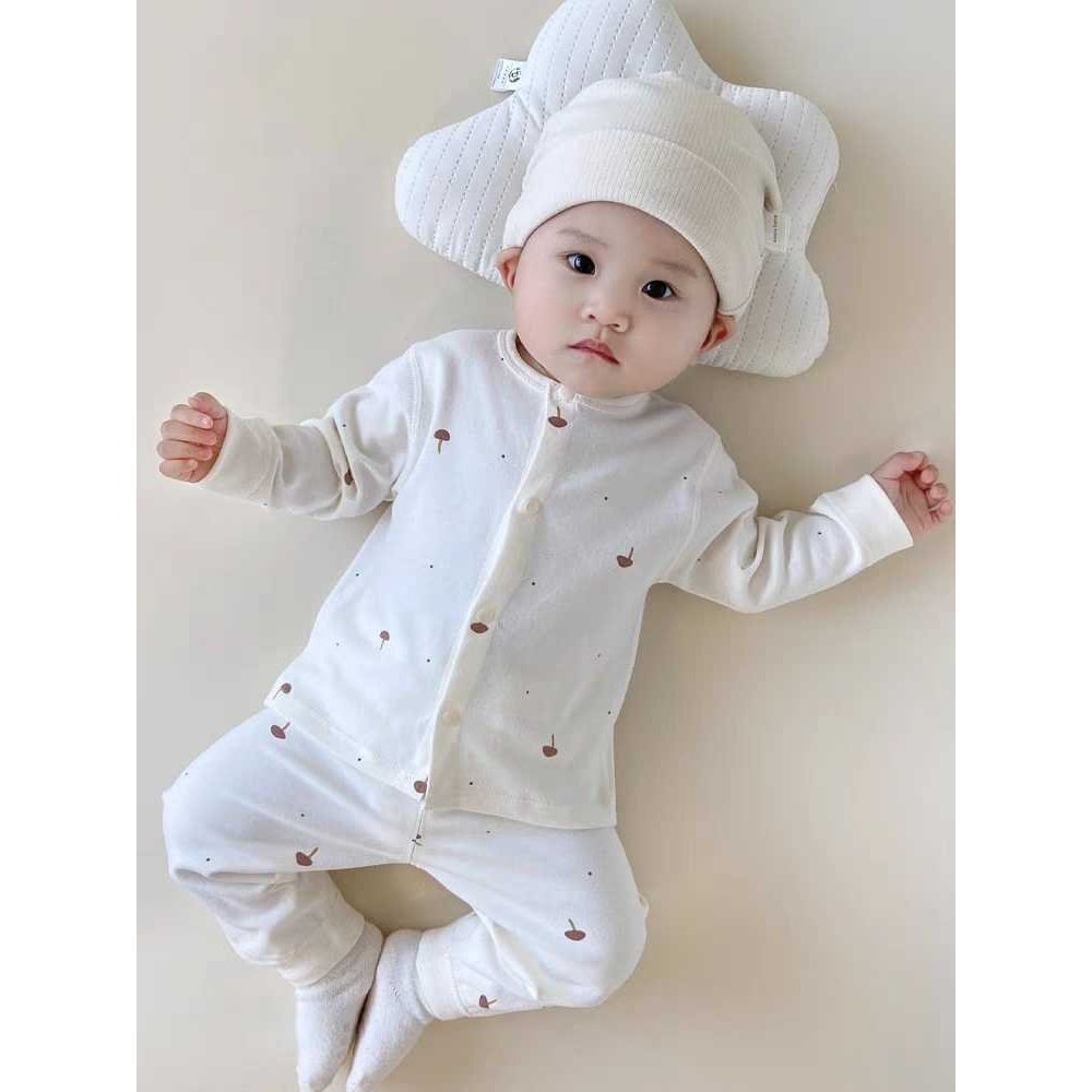 Bộ dài tay bé gái body cotton, Body quần dài thu đông cho bé sơ sinh siêu dễ thương