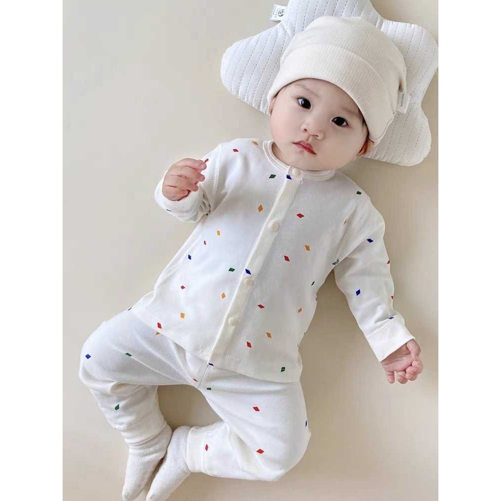 Bộ dài tay bé gái body cotton, Body quần dài thu đông cho bé sơ sinh siêu dễ thương