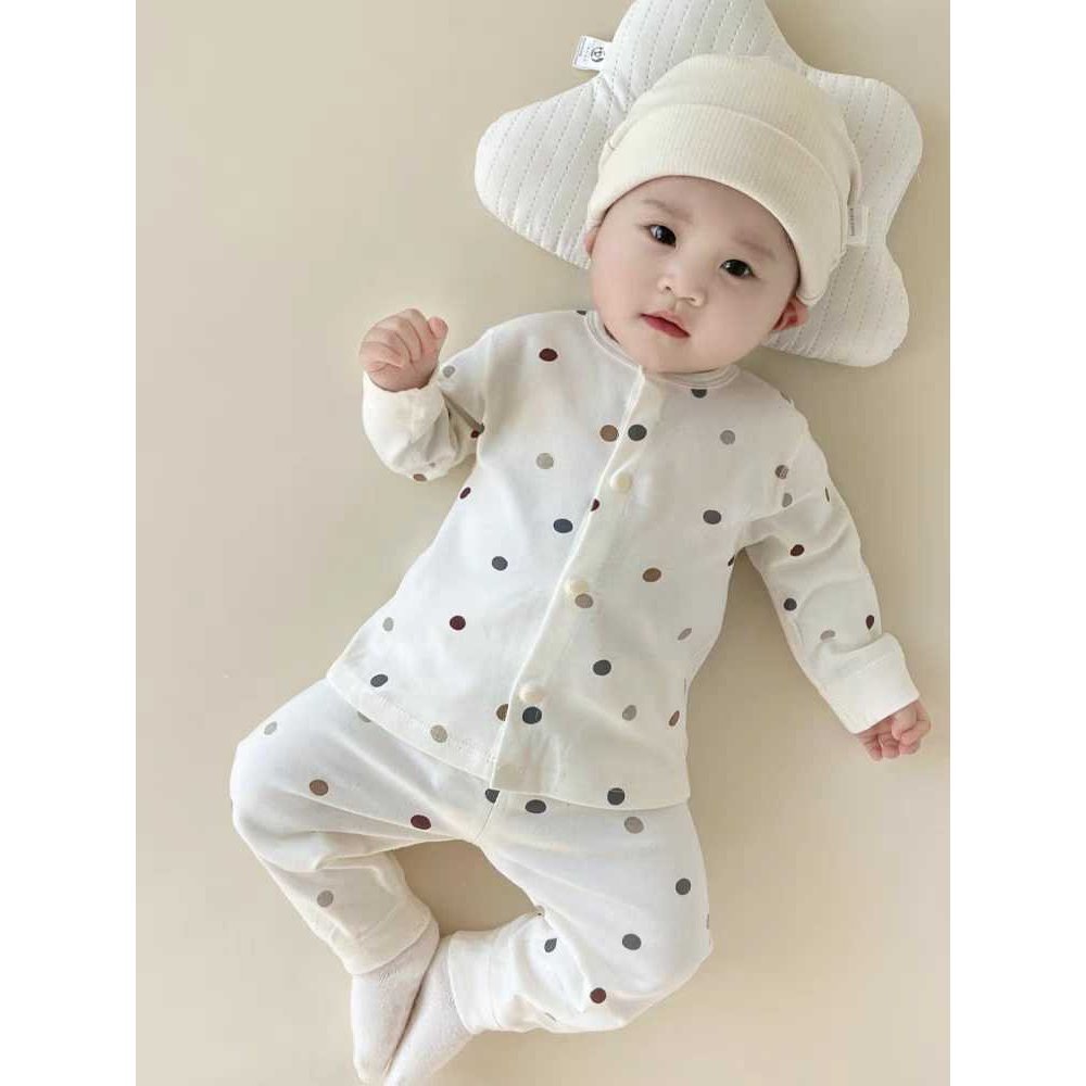 Bộ dài tay bé gái body cotton, Body quần dài thu đông cho bé sơ sinh siêu dễ thương