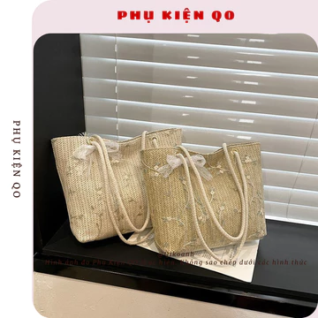 Women's Woven Straw Bag – Large, for the Beach · T31