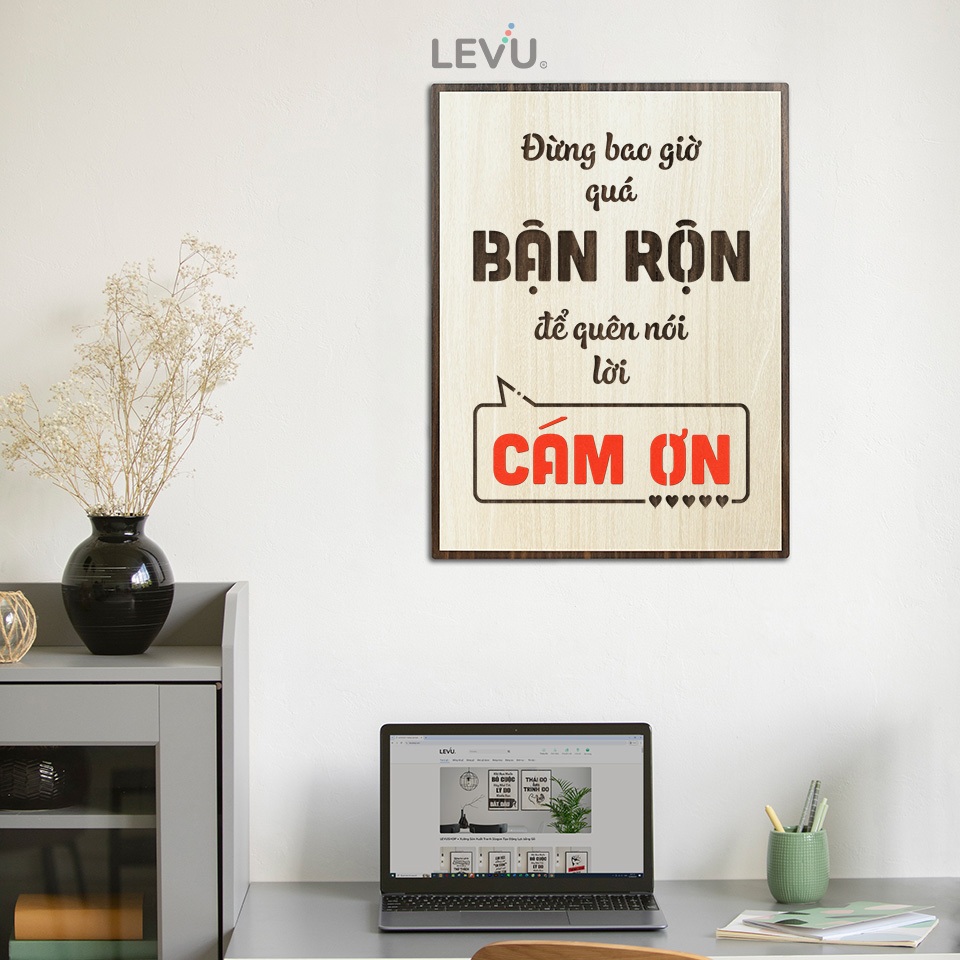 Tranh Slogan Treo Tường Decor Gỗ LEVU070 chân lý cuộc sống