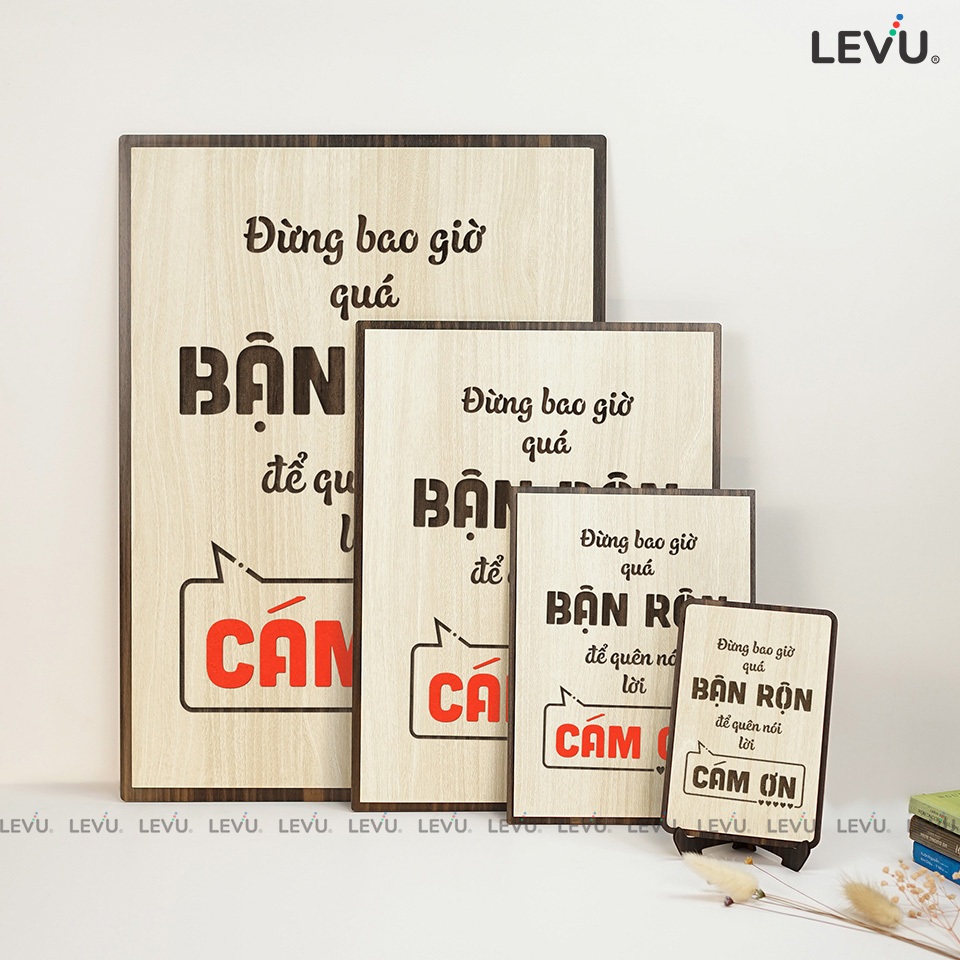 Tranh Slogan Treo Tường Decor Gỗ LEVU070 chân lý cuộc sống