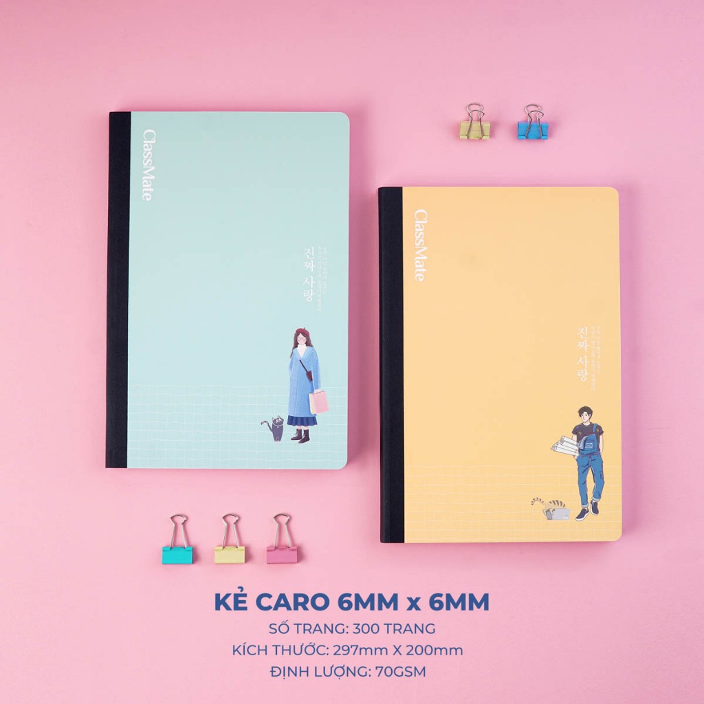 Vở A4 Caro 6x6 Classmate Sổ Giáo Án 200/300 Trang, 70gsm, Sổ Basic Caro 6x6mm Học Ngôn Ngữ, Ghi Chép, Làm Bullet Journal