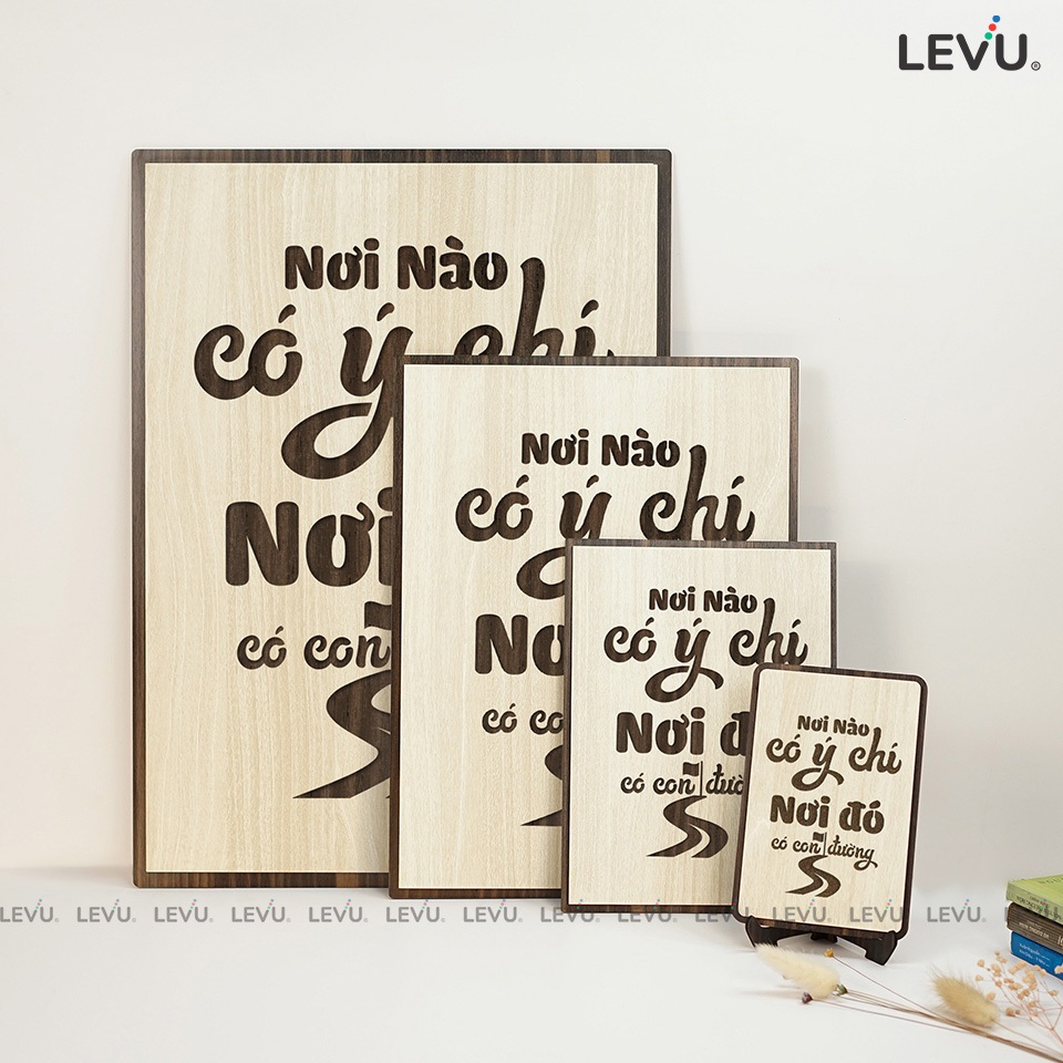 Tranh truyền cảm hứng "nơi nào có ý chí nơi đó có con đường" mẫu mới LEVU027
