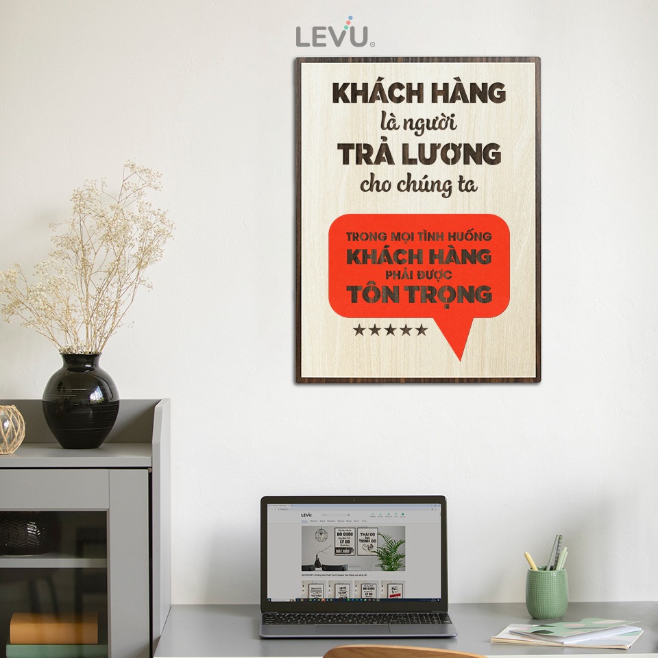 Tranh Treo Tường Gỗ LEVU052 trang trí phòng họp