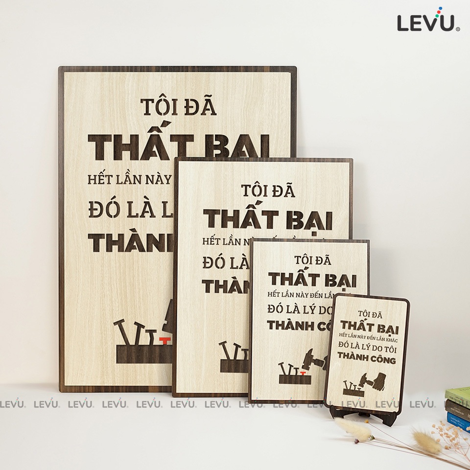Tranh Treo Tường Gỗ LEVU048 trang trí phòng làm việc