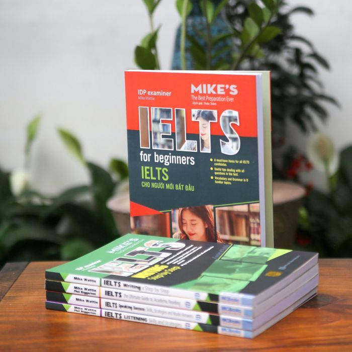 Ảnh Bộ Sách Ielts Mike Gồm 5 Cuốn Trọn Bộ Nghe - Nói - Đọc - Viết - Tác Giả Mike Wattie - MCBooks 1