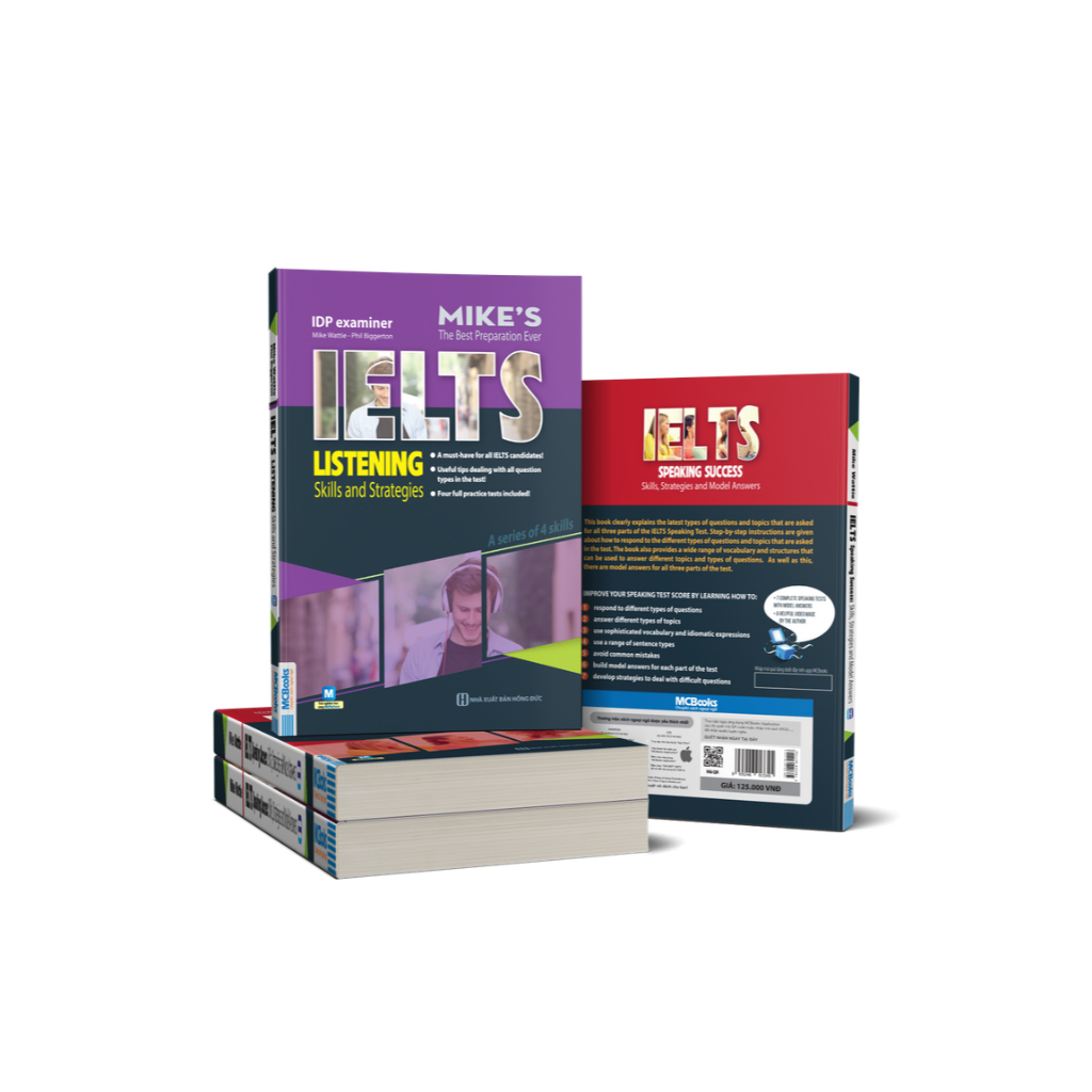 Ảnh Bộ Sách Ielts Mike Gồm 5 Cuốn Trọn Bộ Nghe - Nói - Đọc - Viết - Tác Giả Mike Wattie - MCBooks 2