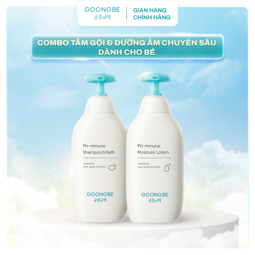 [0-3 Tuổi] Combo Hoàn Hảo Cho Bé Tắm Gội Primmune Shampoo Bath & Dưỡng ...