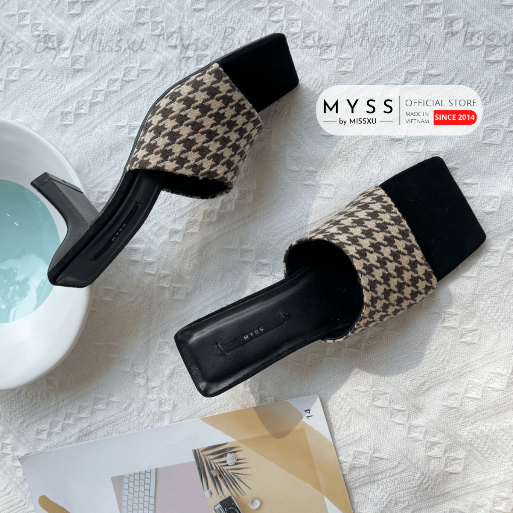 Giày guốc sục nữ MYSS bản ngang gót trụ dẹp 6 cm thời trang - SU133