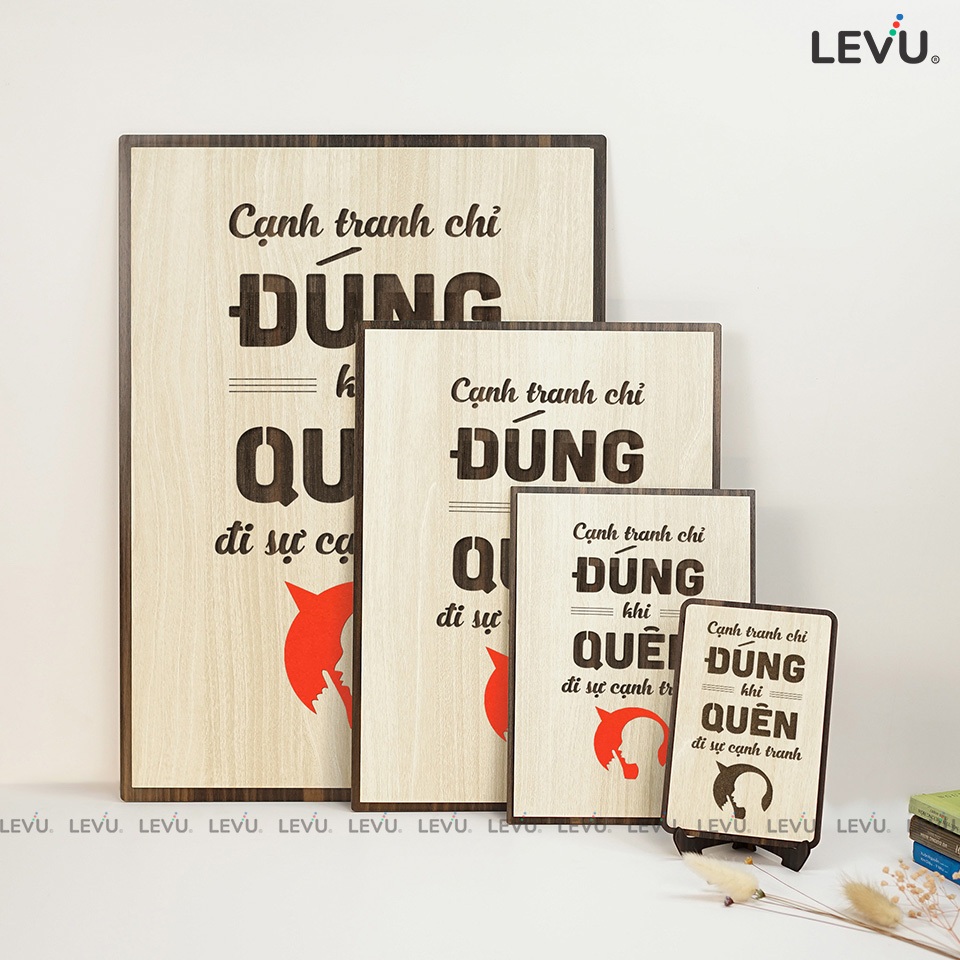 Tranh Slogan hay về kinh doanh LEVU092: Cạnh tranh chỉ đúng khi quên đi sự cạnh tranh