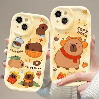 Ốp Iphone hoạt hình Capybara to do list viền nổi cạnh sóng iphone  17 16 15 7 8plus X Xr XsMax 11 12 13 14 15 Pro max