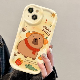 Ốp Iphone hoạt hình Capybara to do list viền nổi cạnh sóng iphone  17 16 15 7 8plus X Xr XsMax 11 12 13 14 15 Pro max