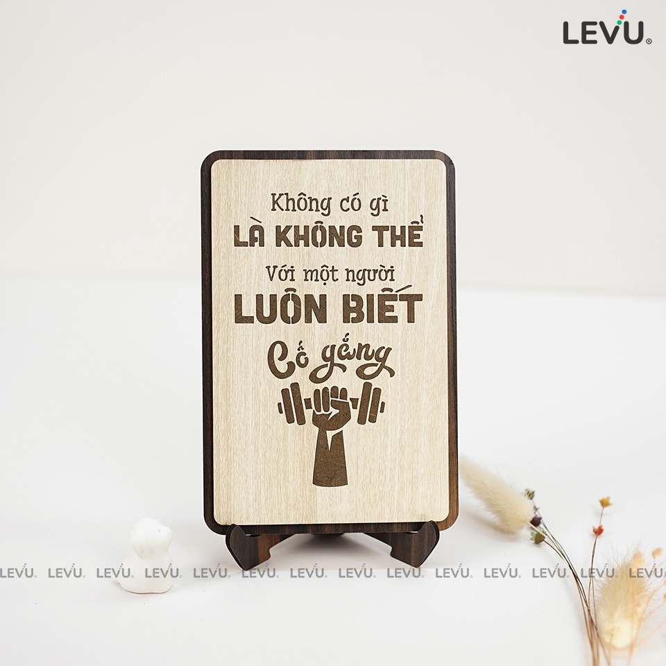 Tranh Decor tạo động lực theo tên slogan những câu nói hay LEVU023
