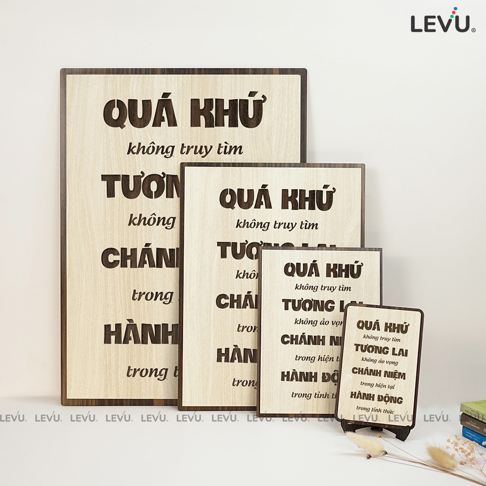 Tranh Slogan truyền động lực bằng Gỗ thiết kế độc nhất LEVU029
