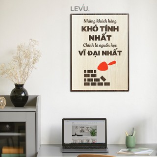 Tranh Treo Tường Gỗ LEVU051 decor quán cà phê