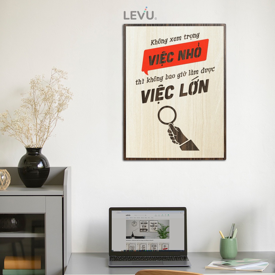 Tranh Tạo Động Lực LEVU067 bằng gỗ khắc laser cao cấp