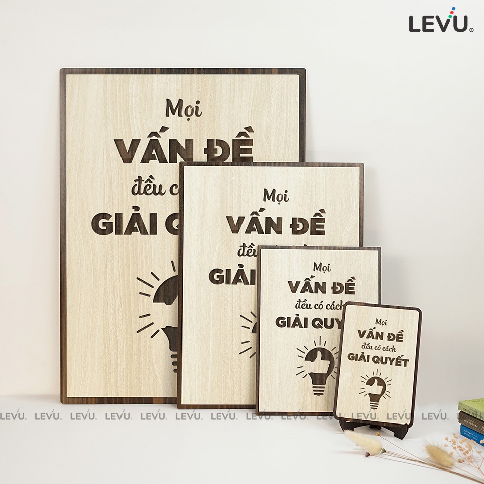 Tranh Động Lực Gỗ LEVU059 cổ động tinh thần cho nhân viên