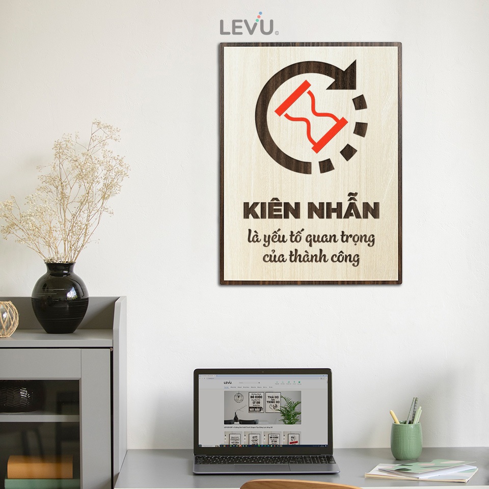Tranh Treo Tường Gỗ LEVU053 trang trí phòng khách