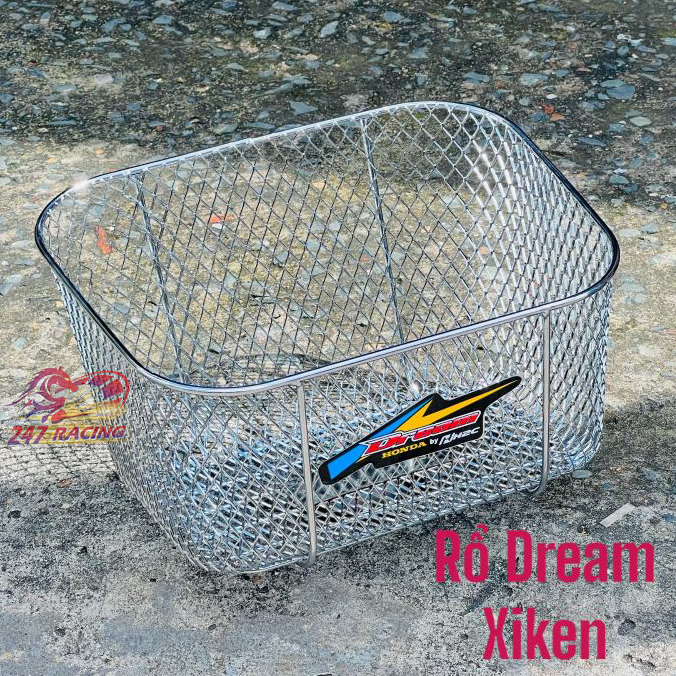 Rổ Lưới XIKEN H2C inox Sáng Bóng gắn xe máy DREAM CUB mẫu Thái Siêu Rẻ ...