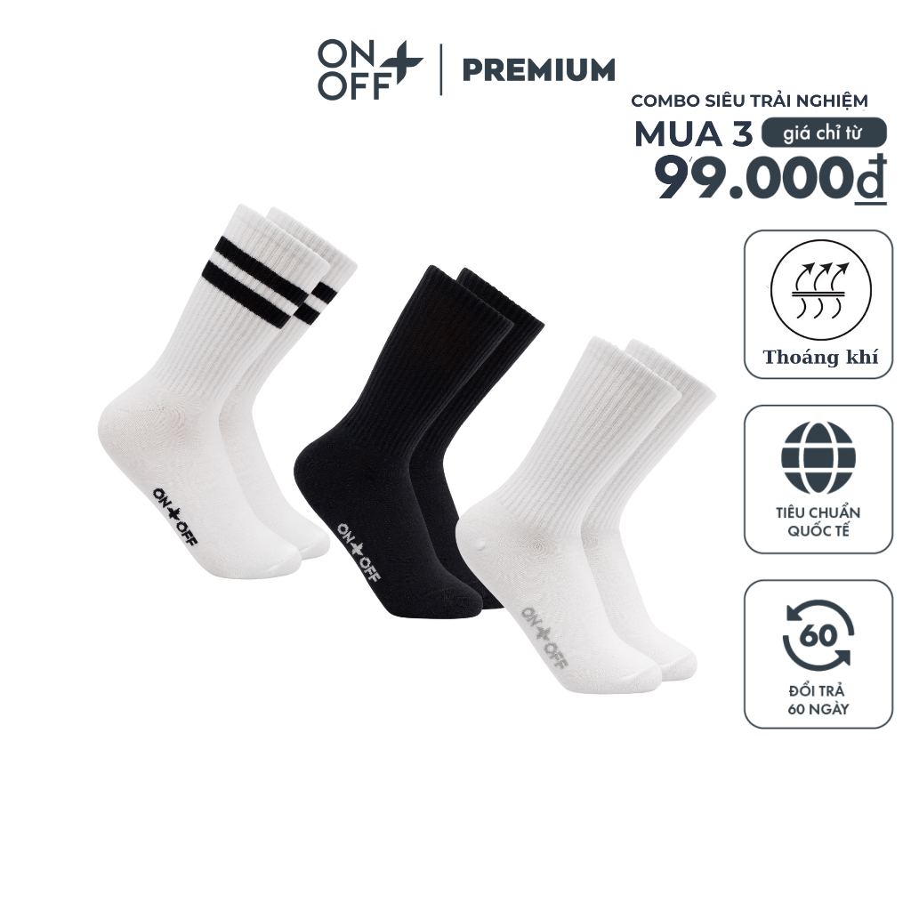 [mua 3 Chỉ 99k] Tất Unisex Cổ Cao Cotton Kháng Khuẩn Phong Cách Gen Z