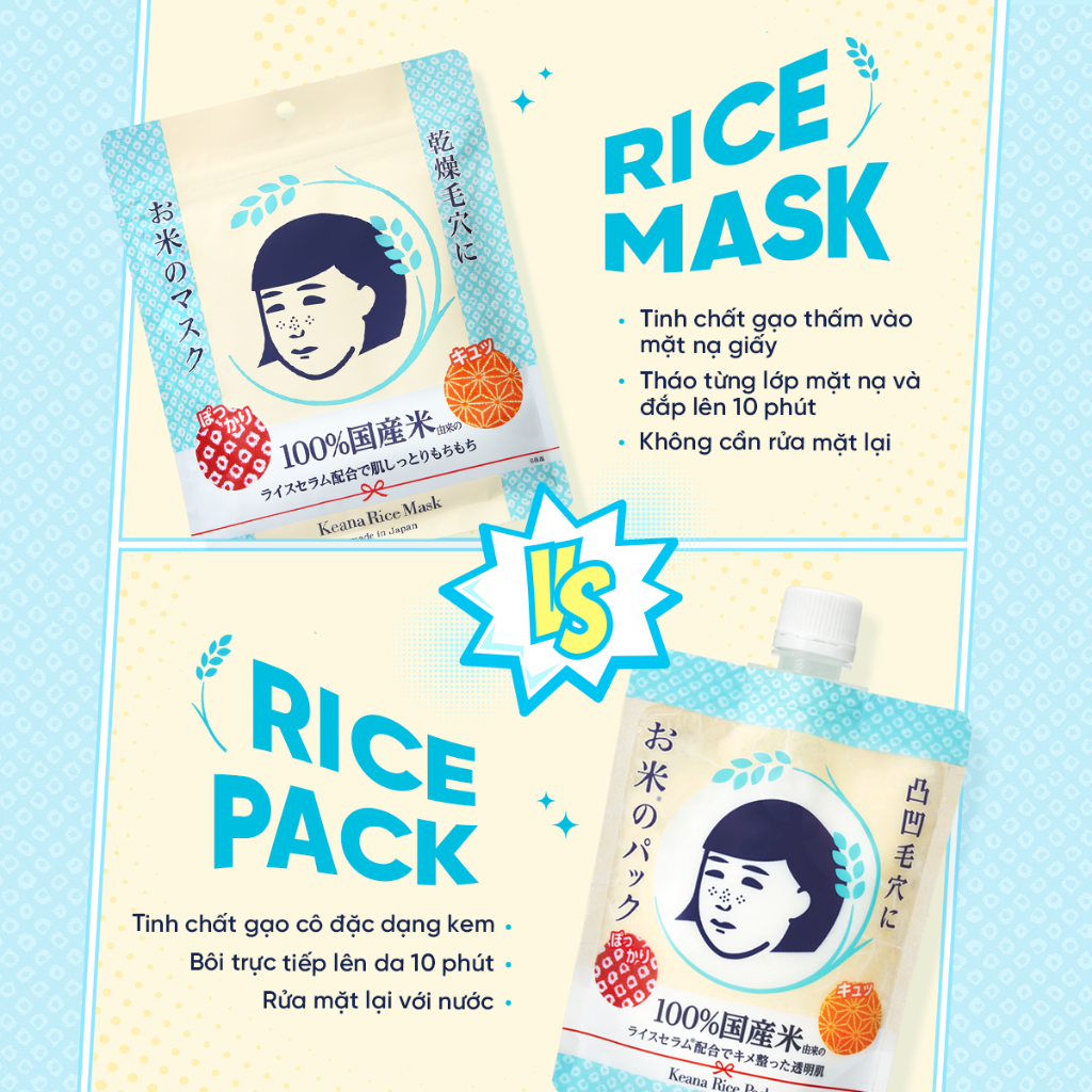 Ảnh Mặt Nạ Cám Gạo Keana Dưỡng Sáng Giảm Thâm Rice Mask 10 Miếng 4
