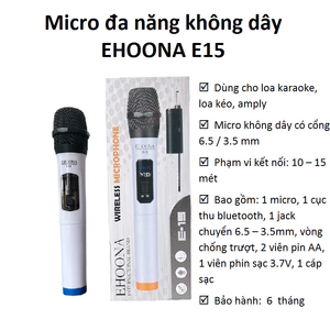 MICRO KHÔNG DÂY ĐA NĂNG ZANSONG V12 / EHOONA E15